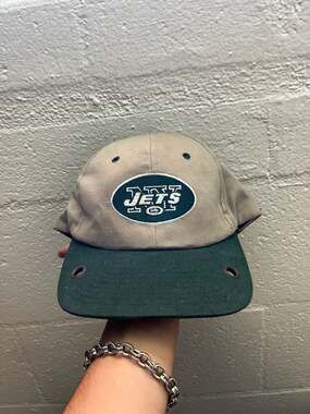 Vintage 1998 New York Jets NFL Radio Cap - Built-in AM/FM Receiver Hat